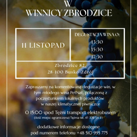 Święto Młodego Wina w Winnicy Zbrodzice 11 listopada 2025r.