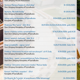 Wydarzenia w kwietniu  w Kompleksie #TężniaBusko