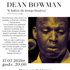 Koncert Korona Park - Dean Bowman - W hołdzie dla Jimiego Hendrixa